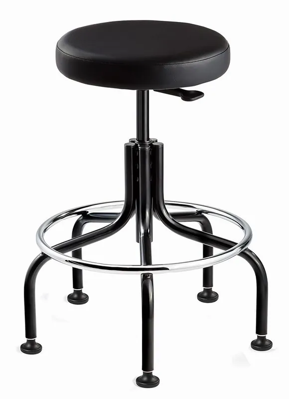 Bevco 3200-V Desk Height Backless Stool with Tubular Steel Base, Vinyl