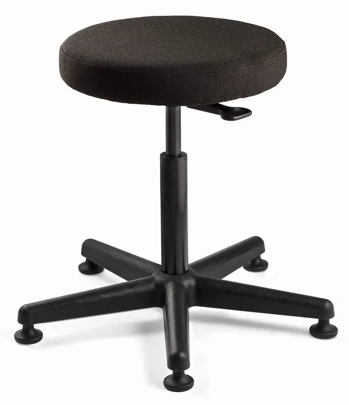 Bevco 3300-F Mid-Height Backless Stool with 5-Star Base, Fabric