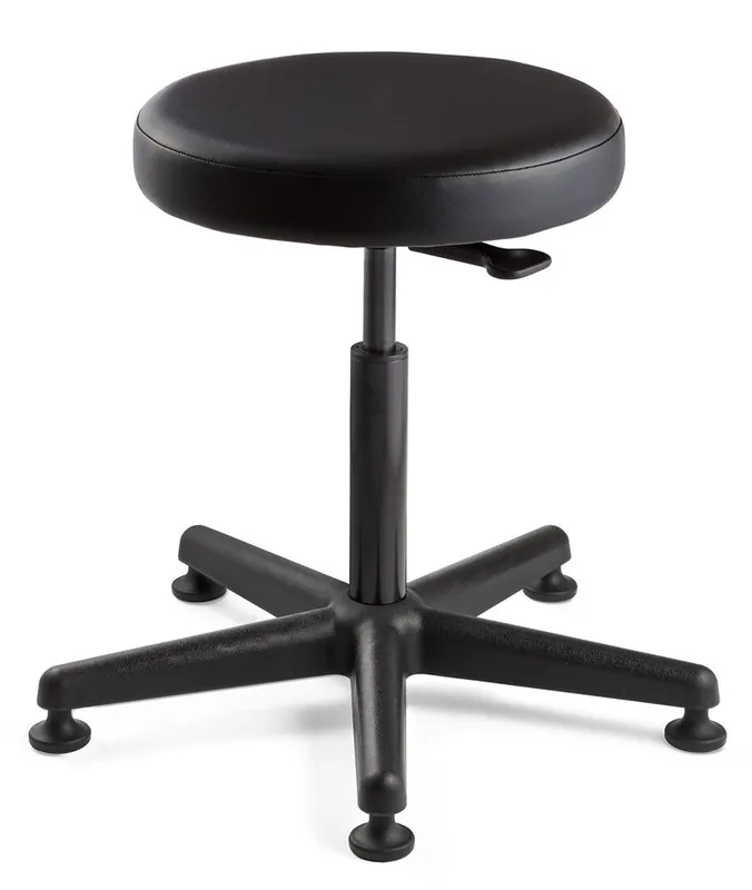 Bevco 3300-V Mid-Height Backless Stool with 5-Star Base, Vinyl