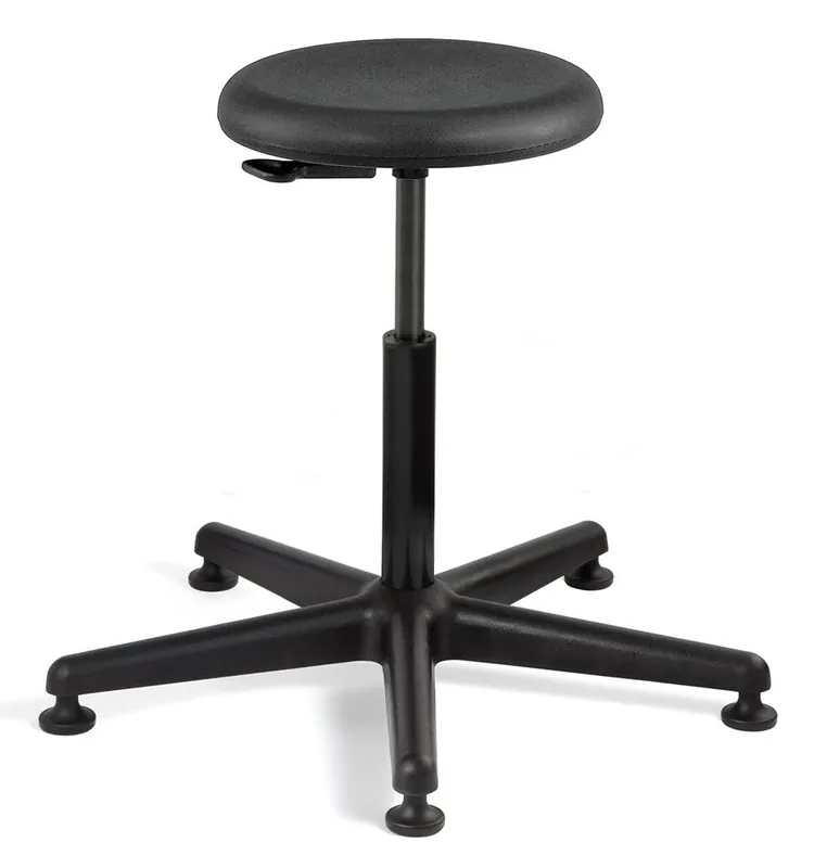 Bevco 3500-P Bench Height Backless Stool with 5-Star Base, Polyurethane