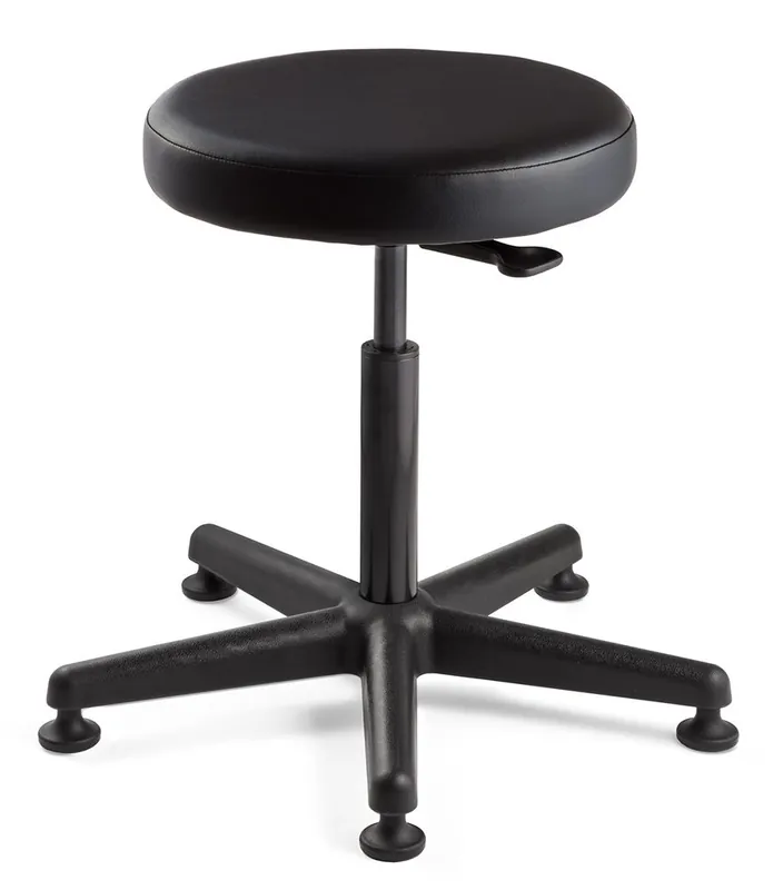 Bevco 3500-V Bench Height Backless Stool with 5-Star Base, Vinyl