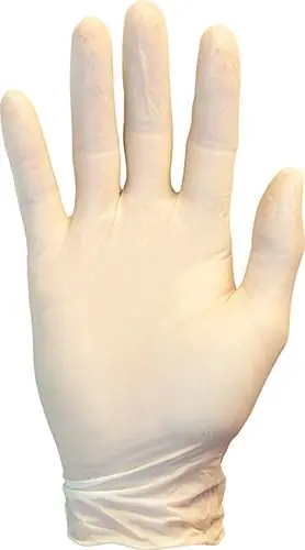 Safety Zone GRPR Powder-Free Disposable Latex Gloves, Rolled Cuff
