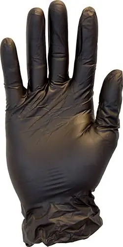Safety Zone GVP9 Premium Powder-Free Disposable 5 Mil Vinyl Gloves, Black