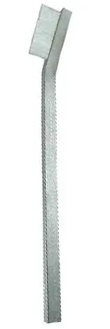 Gordon Brush 22S9A Scratch Brush with Double Row 0.10" Dissipative Nylon Bristles & Aluminum Handle, 6.4375" OAL