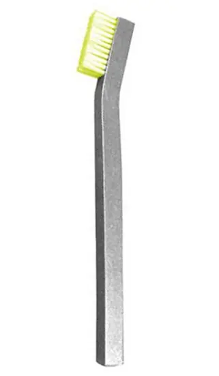 Gordon Brush 22SDA Scratch Brush with Double Row 0.16" Dissipative Nylon Bristles & Aluminum Handle, 6.4375" OAL
