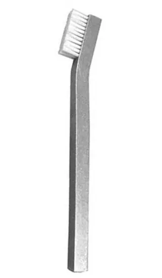 Gordon Brush 33S9A Scratch Brush with Triple Row 0.10" Dissipative Nylon Bristles & Aluminum Handle, 6.4375" OAL