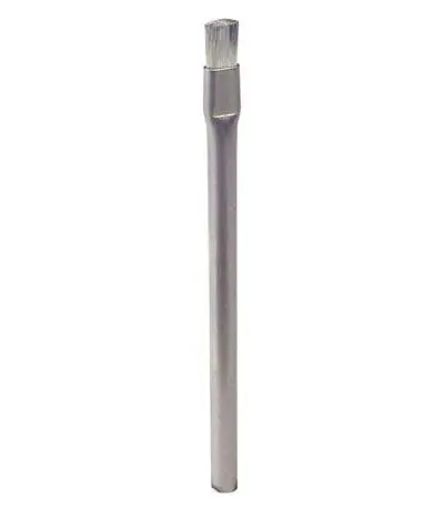 Gordon Brush SST12SS Conductive Applicator Brush with 1/2" Stainless Steel 0.003" dia. Bristles, 1/2" Trim & 3/8" dia. Stainless Steel Tube Handle, 6" OAL