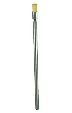 Gordon Brush SST2B Conductive Applicator Brush with 3/16" Brass 0.003" dia. Bristles, 1/8" Trim & 1/8" dia. Stainless Steel Tube Handle, 3-1/2" OAL