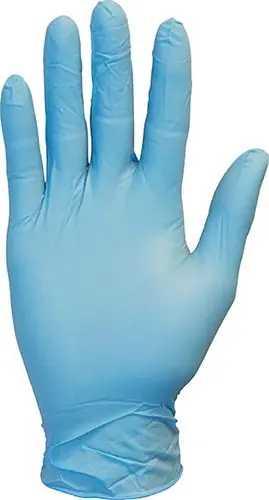 Safety Zone GNPR Powder-Free Disposable 4 Mil Nitrile Gloves, Blue