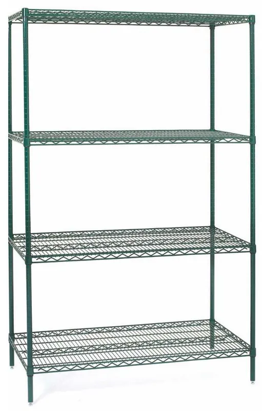 Olympic Green Epoxy Wire Shelving Units