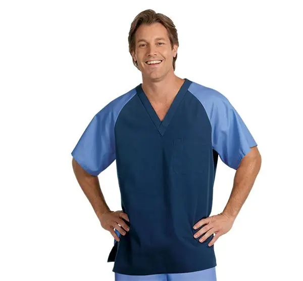 Fashion Seal® Unisex Scrub Shirt with Contrasting Raglan Sleeves