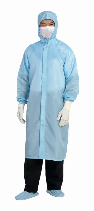 Worklon® 3453/3454/3470 LD-100 Polyester Taffeta Frock with Knit Cuffs & Duo Zipper/Snap Closure