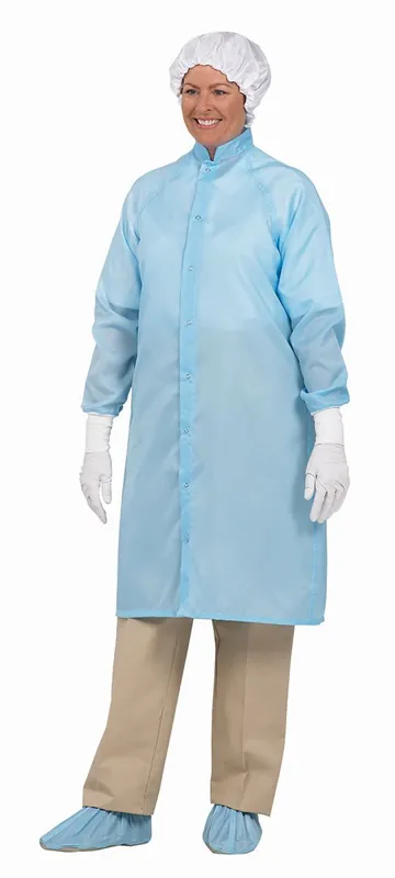 Worklon® 3508/3509/3510 LD-100 Polyester Taffeta Frock with Knit Cuffs & Snap Closure