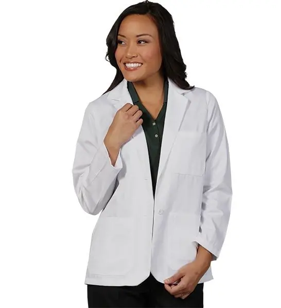 Fashion Seal® 128 Womens‘ Consultation Lab Jacket with 3 Inner & 2 Outer Pockets, White