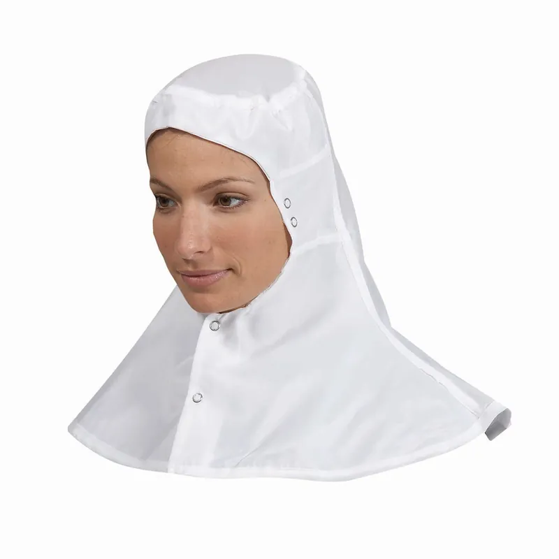 Worklon® 1076 LD-100 Polyester Taffeta Open-Face Contour Hood, White