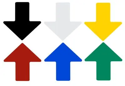 Brady ToughStripe® Polyester Arrows, 2" x 5"