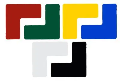 Brady ToughStripe® Polyester "L" Corner, 3" x 8"