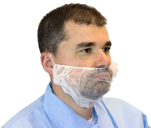 Safety Zone MBC-1000/W Disposable Polypropylene Beard Covers, White (Case of 1,000)