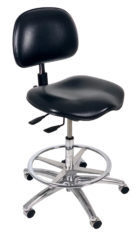Gibo/Kodama Stamina E7 Series ESD Chair with Saddle Seat, Conductive Vinyl