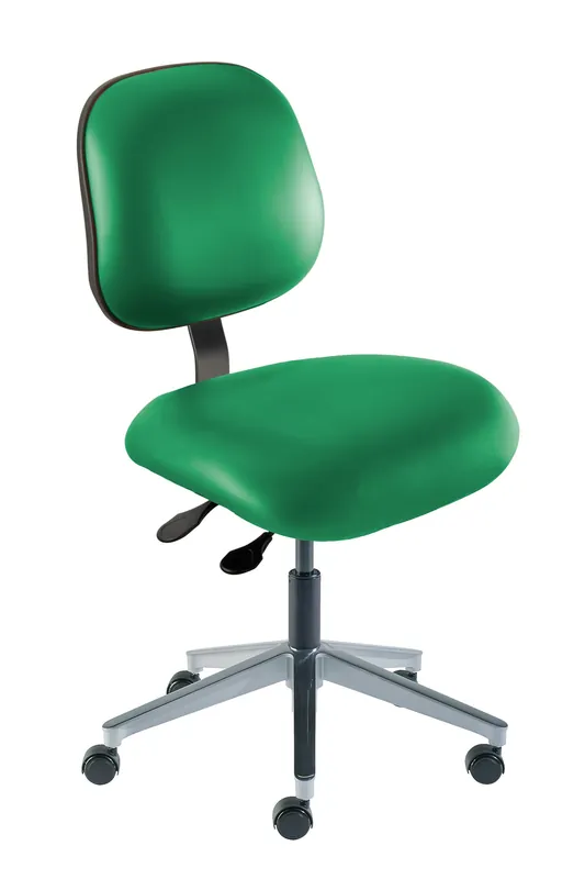 BioFit EE Series Cleanroom ESD Chair with Polished Cast Aluminum Base