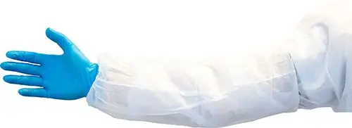 Safety Zone M2400 Polypropylene Sleeves, White, 18" Long (Case of 100)