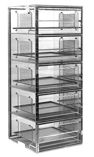 CleanPro® 5458 Dry Gas Desiccator Cabinet with Plenum Wall & 5 Chambers, 18" x 24" x 60"