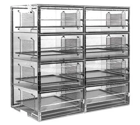CleanPro® 5472 Dry Gas Desiccator Cabinet with Plenum Wall & 8 Chambers, 18" x 48" x 48"