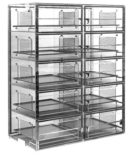 CleanPro® 5482 Dry Gas Desiccator Dry Cabinet with Plenum Wall, 10 Chambers, 24" x 36" x 60"