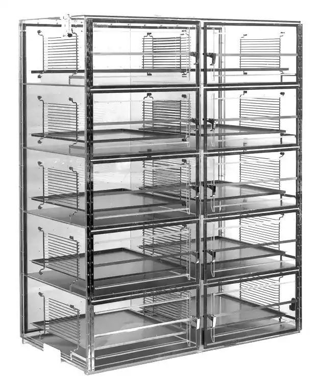 CleanPro® 5484 Dry Gas Desiccator Dry Cabinet with Plenum Wall, 10 Chambers, 24" x 48" x 60"