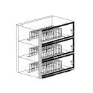 CleanPro® 5485 Tape & Reel Storage Desiccator Dry Cabinet, 3 Chambers, 13" x 24" x 29"