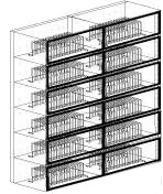 CleanPro® 5491 Tape & Reel Storage Desiccator Dry Cabinet, 12 Chambers, 13" x 48" x 57"