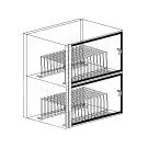 CleanPro® 5493 Tape & Reel Storage Desiccator Dry Cabinet, 2 Chambers, 17" x 24" x 34"