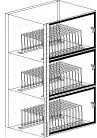 CleanPro® 5494 Tape & Reel Storage Desiccator Dry Cabinet, 3 Chambers, 17" x 24" x 50"