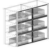 CleanPro® 5496 Tape & Reel Storage Desiccator Dry Cabinet, 6 Chambers, 17" x 48" x 50"