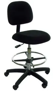 Industrial Seating P60-F Bench Height Chair with Black Nylon Base, Fabric