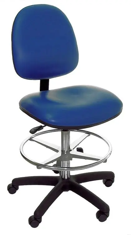 Industrial Seating Series 10 Bench Height Chair with Black Nylon Base, Vinyl