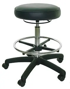 Industrial Seating P65-V Bench Height Stool with Black Nylon Base, Vinyl