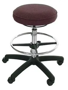 Industrial Seating P65-FC Bench Height ESD Stool with Black Nylon Base, Conductive Fabric