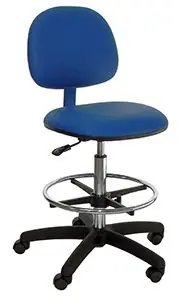 Industrial Seating P45-VCON Bench Height ESD Chair with Black Nylon Base, Dissipative Vinyl