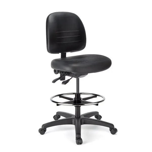Cramer Fusion R+ High-Height Cleanroom Chair with Black Nylon Base, Urethane