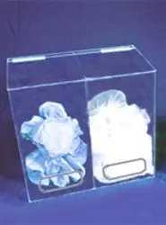 CleanPro® AK-1476 Acrylic Junior Economical Supply Dispenser with 2 Slots, Clear, 9.25" x 15.75" x 14"