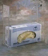 CleanPro® AK-784-3 Acrylic Glove Holder with 3 Slots, Clear, 4.25" x 11.25" x 16.5"
