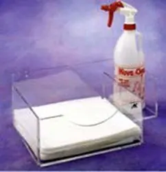 CleanPro® AK-108 Acrylic Wipe Station, Clear, 13" x 17" x 5.5"