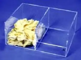 CleanPro® AK-1401 Acrylic Hand Specific Bulk Glove Bin, Clear, 13" x 17" x 7"
