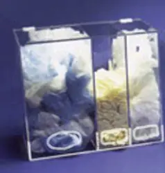 CleanPro® AK-1479 Acrylic All Purpose Dispenser with 3 Slots, Clear, 12" x 20" x 18"