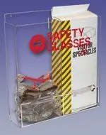 CleanPro® AK-229-12 Acrylic Safety Glasses Dispenser with 2 Slots, Clear, 4" x 16" x 15.75"