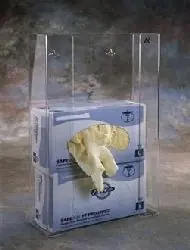 CleanPro® AK-784-4 Acrylic Glove Holder with 4 Slots, Clear, 4" x 11" x 22"