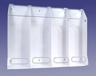 CleanPro® AK-JN4 Acrylic Multi-Purpose Dispenser with 4 Slots, Clear, 10" x 40" x 30"