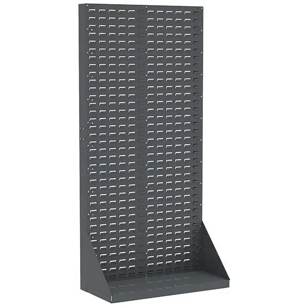 Akro-Mils 30651 Single-Sided Heavy-Duty Free Standing Louvered Hanging Bin Panel, Gray, 36" x 75" Tall