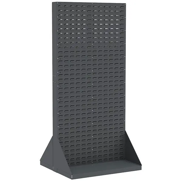 Akro-Mils 30653 Double-Sided Heavy-Duty Free Standing Louvered Hanging Bin Panel, Gray, 36" x 75" Tall